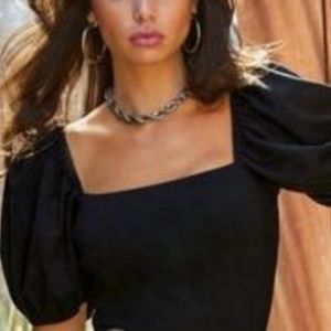 Puff Sleeve Ponte Top XS